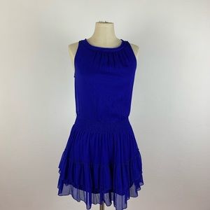 Zara Navy Blue Chiffon Dress